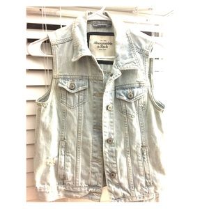 Abercrombie jean jacket vest